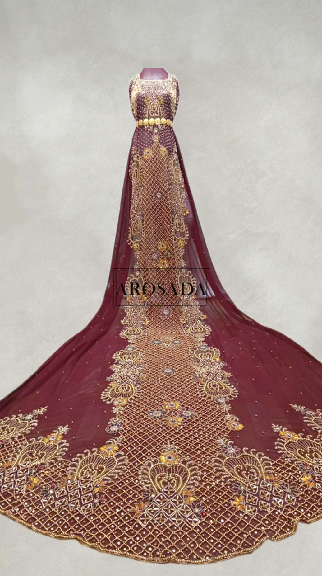 PRE-ORDER Idman Irresistible (Burgundy)-Chiffon Bridal Dirac