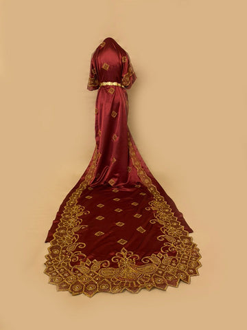 Laila Maroon Bridal Dirac(Ready to be shipped)