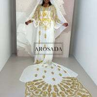 PRE-ORDER Sapphire (White and Gold)-Chiffon Bridal Dirac