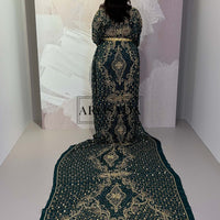 PRE-ORDER Glory Amina (Emereld green)-Satin Bridal Dirac