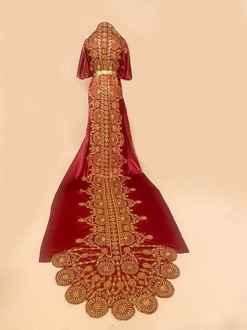 Nora Burgundy Satin Bridal Dirac