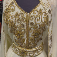 Nikkah Kaftan Dress II (white and Gold)