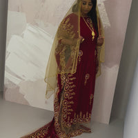 PRE-ORDER Sadia Magnificent (Burgundy) -Velvet Collection I