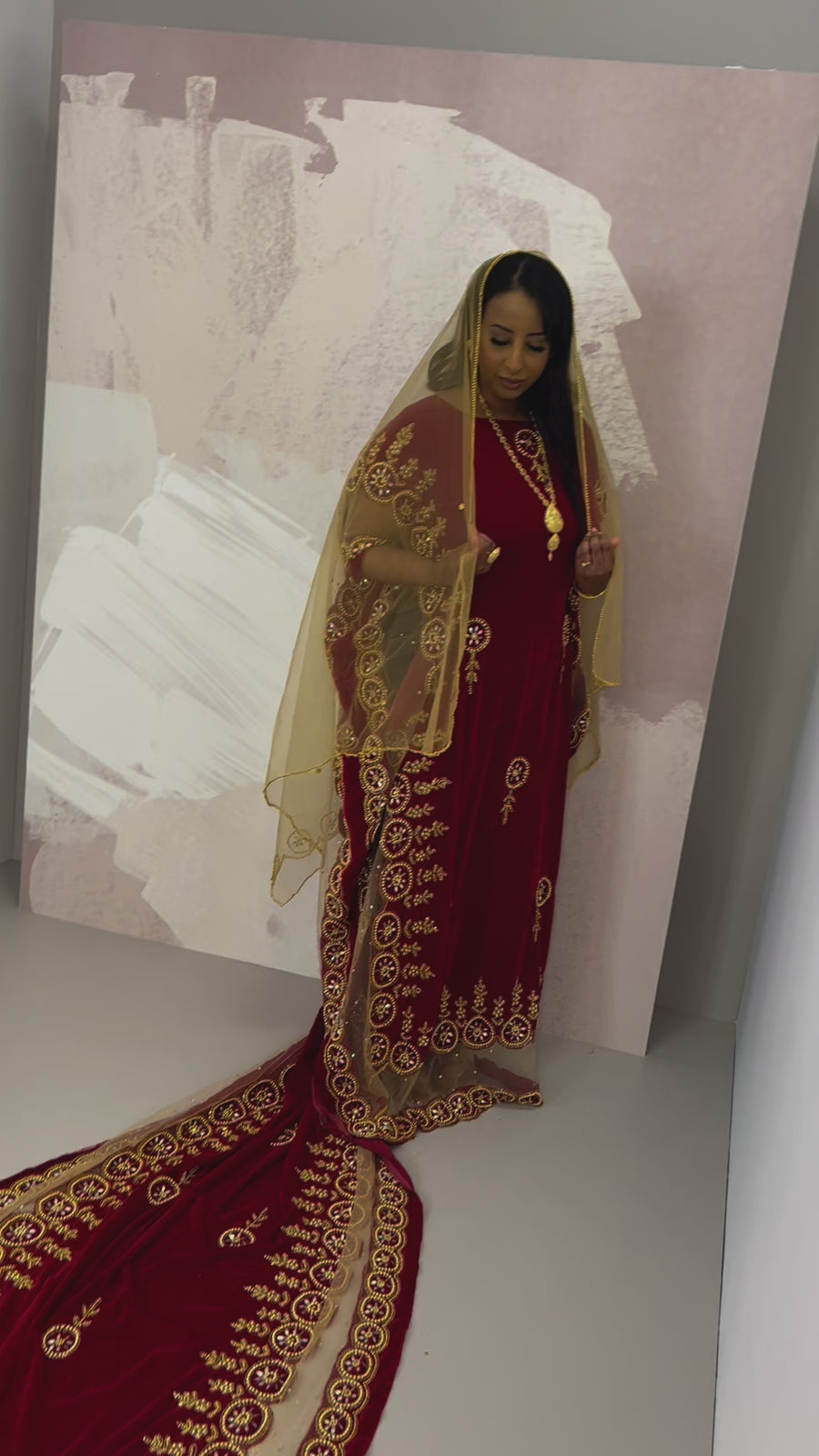 PRE-ORDER Sadia Magnificent (Burgundy) -Velvet Collection I