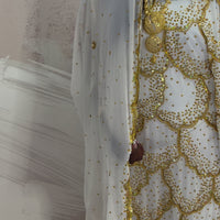 PRE-ORDER Glorius Habon (White and Gold)-Chiffon Bridal Dirac