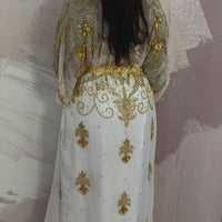 PRE-ORDER Sapphire (White and Gold)-Chiffon Bridal Dirac